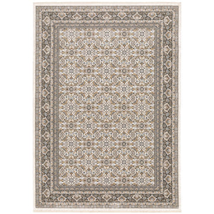 Oriental Weavers Maharaja Indoor Area Rug - Elegant Traditional Design In Soft Space-dyed Polyester For Any Room Ivory,Grey Polyester M2061n100153st