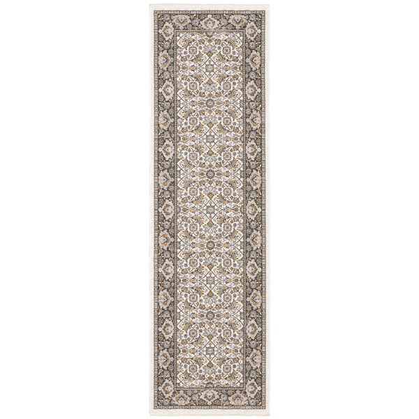 Oriental Weavers Maharaja Indoor Area Rug - Elegant Traditional Design In Soft Space-dyed Polyester For Any Room Ivory,Grey Polyester M2061n068235st