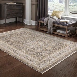 Oriental Weavers Maharaja Elegant Indoor Area Rug - Luxuriously Soft, Sophisticated Design For Classic Home Decor Beige,Grey Polyester M040m1060092st