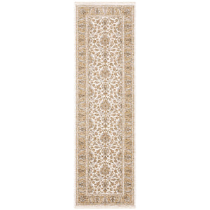 Oriental Weavers Maharaja Elegant Indoor Area Rug - Luxurious Power-loomed Design For Sophisticated Spaces Ivory,Gold Polyester M5091w068235st