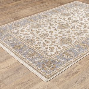 Oriental Weavers Maharaja Elegant Indoor Area Rug - Luxurious Softness With Timeless Traditional Design And Color Ivory,Blue Polyester M5091z100153st