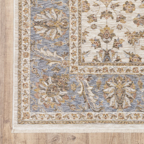 Oriental Weavers Maharaja Elegant Indoor Area Rug - Luxurious Softness With Timeless Traditional Design And Color Ivory,Blue Polyester M5091z068235st
