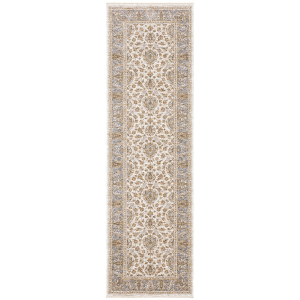Oriental Weavers Maharaja Elegant Indoor Area Rug - Luxurious Softness With Timeless Traditional Design And Color Ivory,Blue Polyester M5091z068235st