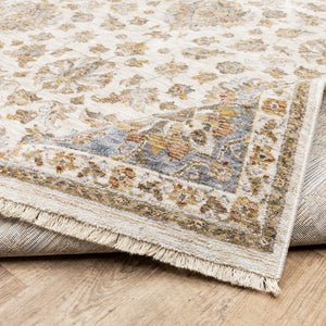 Oriental Weavers Maharaja Elegant Indoor Area Rug - Luxurious Softness With Timeless Traditional Design And Color Ivory,Blue Polyester M5091z068235st