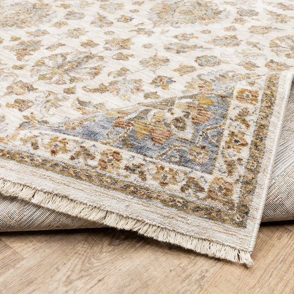 Oriental Weavers Maharaja Elegant Indoor Area Rug - Luxurious Softness With Timeless Traditional Design And Color Ivory,Blue Polyester M5091z068235st