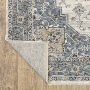 Oriental Weavers Maharaja Elegant Indoor Area Rug - Timeless Neutral Tones With Sophisticated Traditional Patterns Blue,Ivory Polyester M051f1300394st