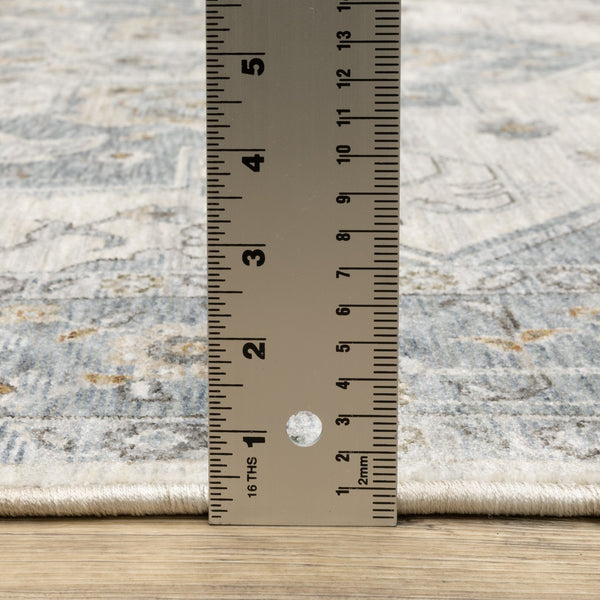 Oriental Weavers Maharaja Elegant Indoor Area Rug - Timeless Neutral Tones With Sophisticated Traditional Patterns Blue,Ivory Polyester M051f1300394st