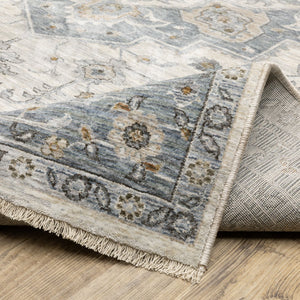 Oriental Weavers Maharaja Elegant Indoor Area Rug - Timeless Neutral Tones With Sophisticated Traditional Patterns Blue,Ivory Polyester M051f1300394st