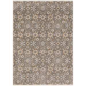 Oriental Weavers Maharaja Indoor Area Rug - Elegant Traditional Design In Soft Polyester For Timeless Home Décor Grey,Tan Polyester M532d1060092st