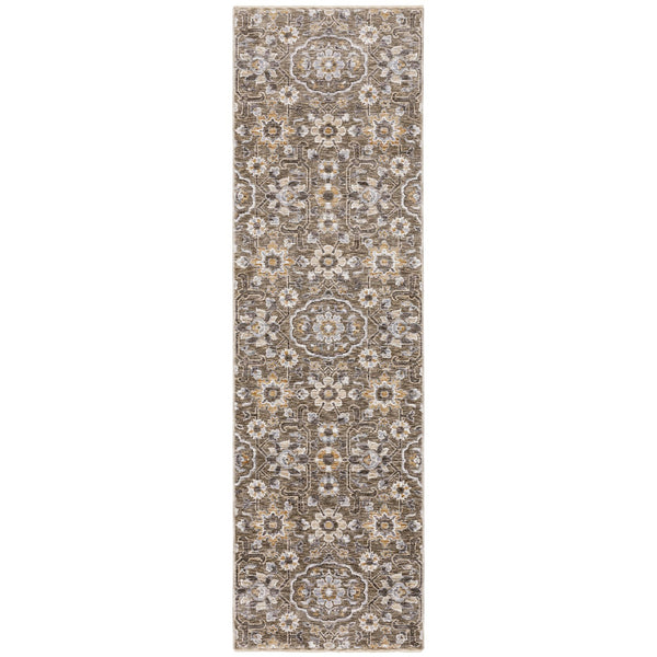 Oriental Weavers Maharaja Indoor Area Rug - Elegant Traditional Design In Soft Polyester For Timeless Home Décor Grey,Tan Polyester M532d1068235st