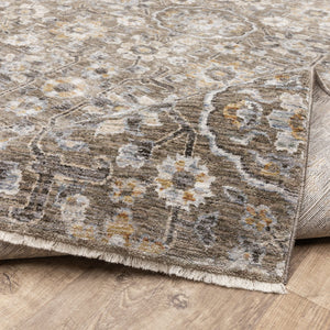 Oriental Weavers Maharaja Indoor Area Rug - Elegant Traditional Design In Soft Polyester For Timeless Home Décor Grey,Tan Polyester M532d1240340st
