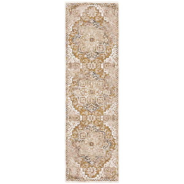 Oriental Weavers Maharaja Elegant Indoor Area Rug – Luxurious Softness With Sophisticated Traditional Design Gold,Ivory Polyester M661c1068235st