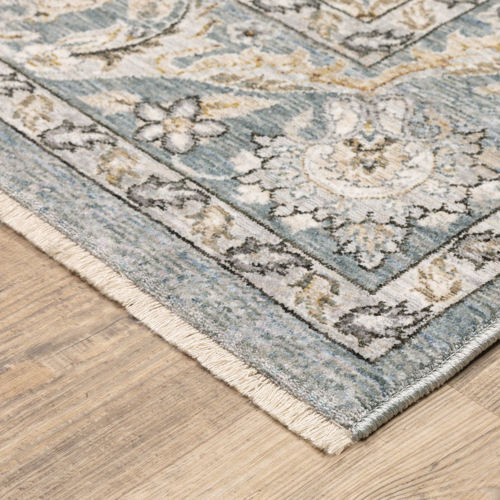 Oriental Weavers Maharaja Indoor Area Rug – Sophisticated Traditional Design In Soft Space-dyed Polyester Elegance Blue,Ivory Polyester M070e1060092st