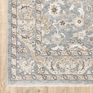 Oriental Weavers Maharaja Indoor Area Rug – Sophisticated Traditional Design In Soft Space-dyed Polyester Elegance Blue,Ivory Polyester M070e1060092st