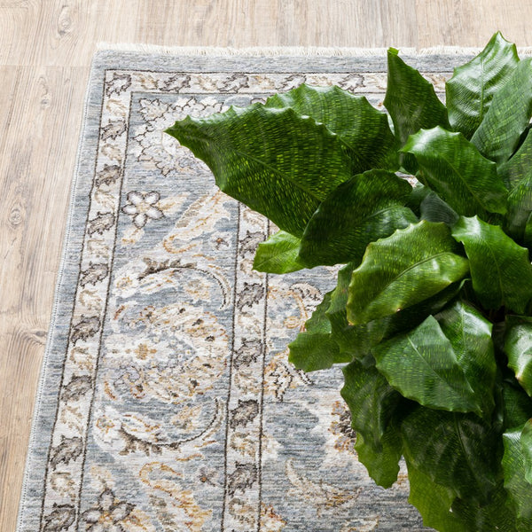 Oriental Weavers Maharaja Indoor Area Rug – Sophisticated Traditional Design In Soft Space-dyed Polyester Elegance Blue,Ivory Polyester M070e1060092st