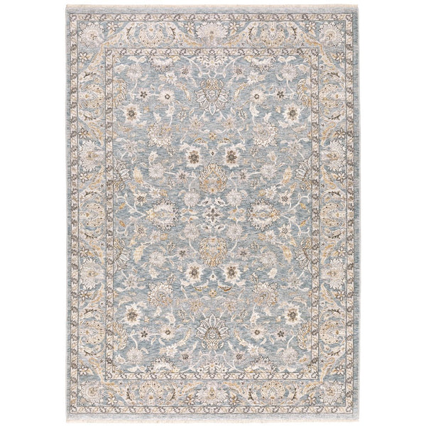 Oriental Weavers Maharaja Indoor Area Rug – Sophisticated Traditional Design In Soft Space-dyed Polyester Elegance Blue,Ivory Polyester M070e1060092st
