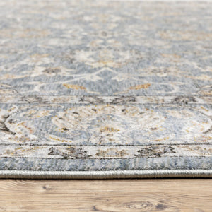 Oriental Weavers Maharaja Indoor Area Rug – Sophisticated Traditional Design In Soft Space-dyed Polyester Elegance Blue,Ivory Polyester M070e1060092st