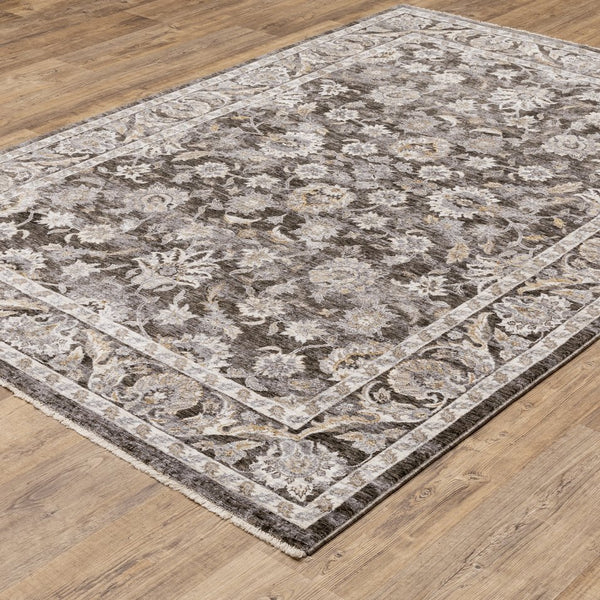 Oriental Weavers Maharaja Grey/Ivory Indoor Area Rug - Elegant Power-loomed Design In Soft, Space-dyed Polyester Grey,Ivory Polyester M070n1365446st