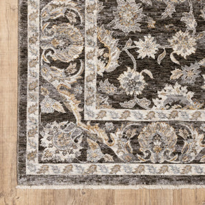 Oriental Weavers Maharaja Grey/Ivory Indoor Area Rug - Elegant Power-loomed Design In Soft, Space-dyed Polyester Grey,Ivory Polyester M0170n1240rdst