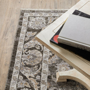 Oriental Weavers Maharaja Elegant Indoor Area Rug - Luxurious Power-loomed Design In Soft, Sophisticated Colors Grey,Ivory Polyester M070n1068235st