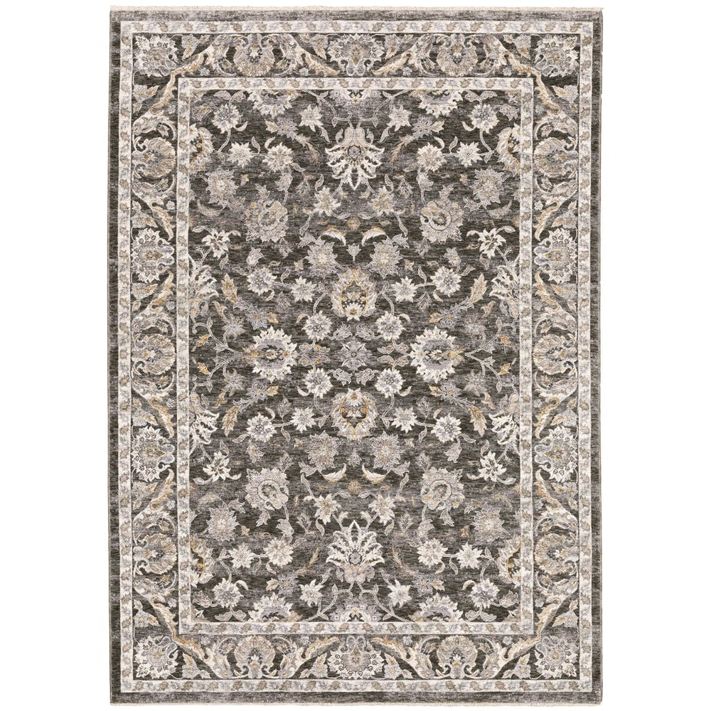 Oriental Weavers Maharaja Grey/Ivory Indoor Area Rug - Elegant Power-loomed Design In Soft, Space-dyed Polyester Grey,Ivory Polyester M070n1365446st