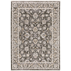 Oriental Weavers Maharaja Grey/Ivory Indoor Area Rug - Elegant Power-loomed Design In Soft, Space-dyed Polyester Grey,Ivory Polyester M070n1365446st