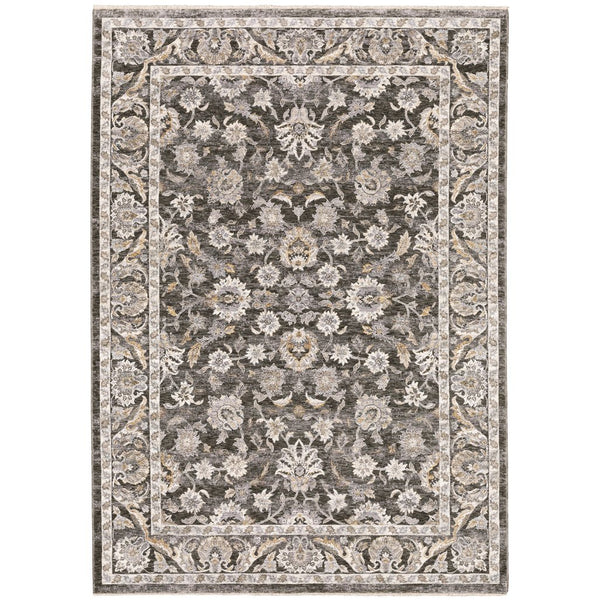 Oriental Weavers Maharaja Grey/Ivory Indoor Area Rug - Elegant Power-loomed Design In Soft, Space-dyed Polyester Grey,Ivory Polyester M070n1365446st