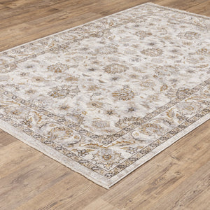 Oriental Weavers Maharaja Elegant Indoor Area Rug - Sophisticated Traditional Design In Soft Space-dyed Polyester Ivory,Grey Polyester M070w1060092st