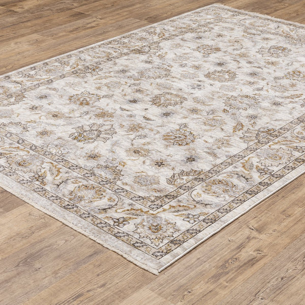 Oriental Weavers Maharaja Elegant Indoor Area Rug - Sophisticated Traditional Design In Soft Space-dyed Polyester Ivory,Grey Polyester M070w1060092st