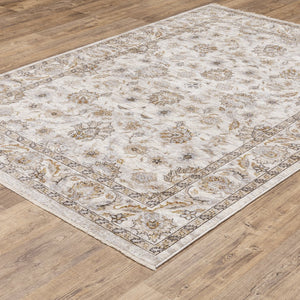 Oriental Weavers Maharaja Ivory And Grey Indoor Area Rug - Luxurious Softness With Elegant Traditional Design Ivory,Grey Polyester M070w1365446st