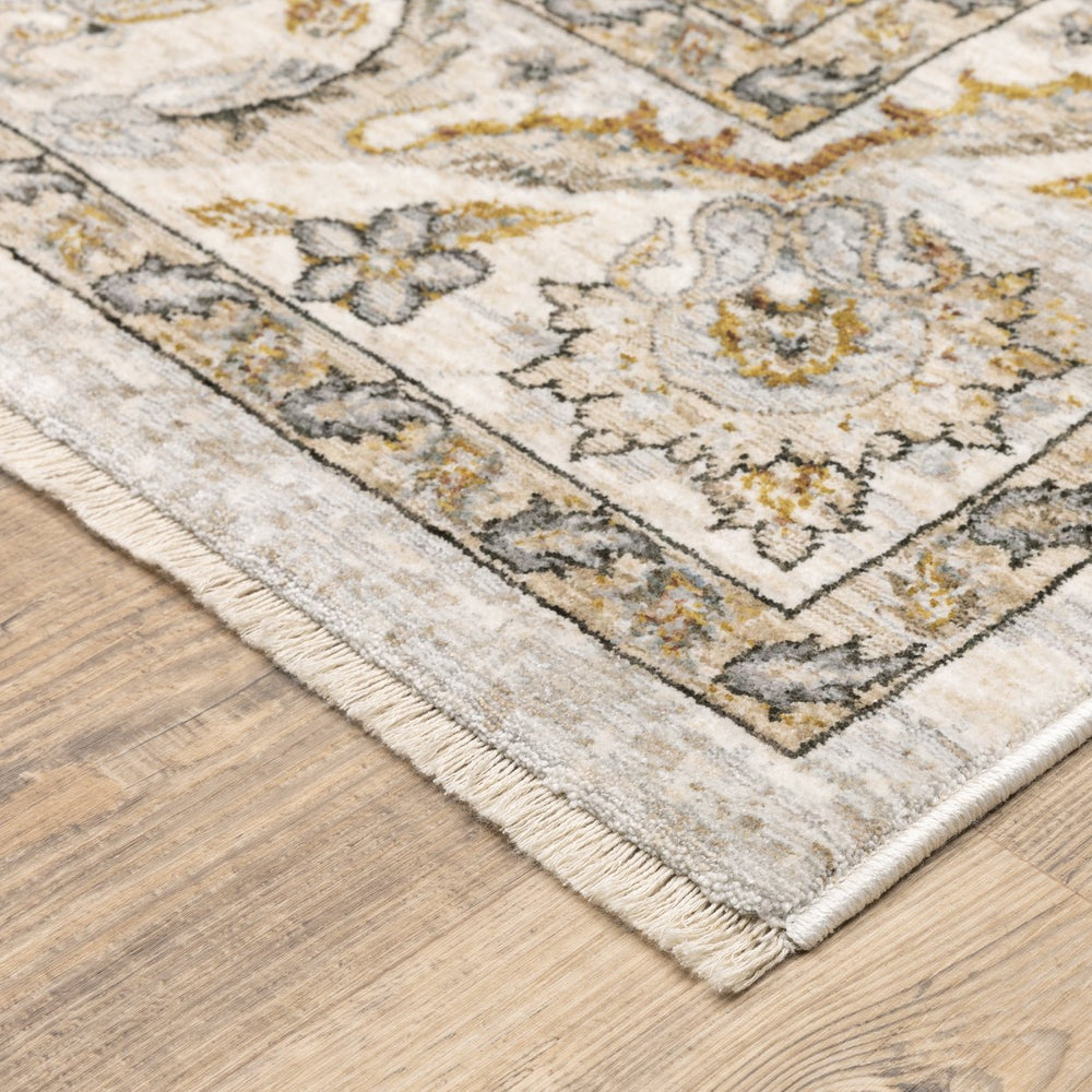 Oriental Weavers Maharaja Elegant Indoor Area Rug - Sophisticated Traditional Design In Soft Space-dyed Polyester Ivory,Grey Polyester M070w1060092st
