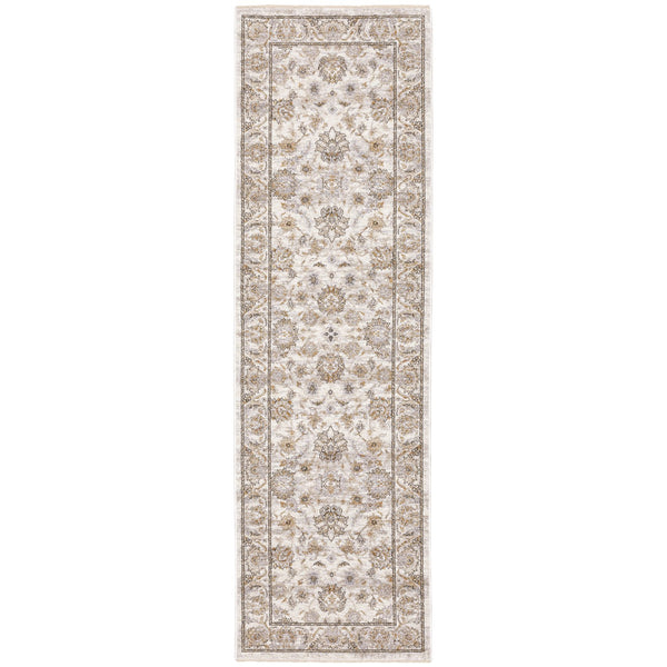 Oriental Weavers Maharaja Elegant Indoor Area Rug - Sophisticated Traditional Design In Soft Space-dyed Polyester Ivory,Grey Polyester M070w1068235st