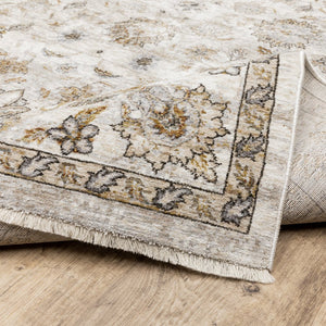 Oriental Weavers Maharaja Ivory And Grey Indoor Area Rug - Luxurious Softness With Elegant Traditional Design Ivory,Grey Polyester M070w1240rdst