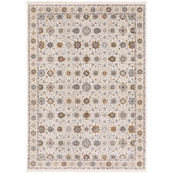 Oriental Weavers Maharaja Elegant Indoor Area Rug - Luxuriously Soft Polyester In Sophisticated Traditional Design Ivory,Gold Polyester M071w1060092st