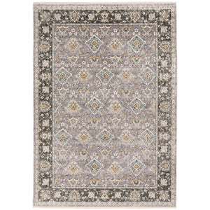 Oriental Weavers Maharaja Elegant Indoor Area Rug - Luxurious Softness With Sophisticated Traditional Design Grey,Blue Polyester M091e1060092st