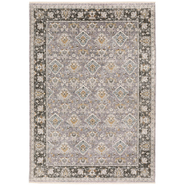 Oriental Weavers Maharaja Elegant Indoor Area Rug - Luxurious Softness With Sophisticated Traditional Design Grey,Blue Polyester M091e1060092st