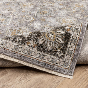 Oriental Weavers Maharaja Elegant Indoor Area Rug - Luxurious Softness With Sophisticated Traditional Design Grey,Blue Polyester M091e1068235st