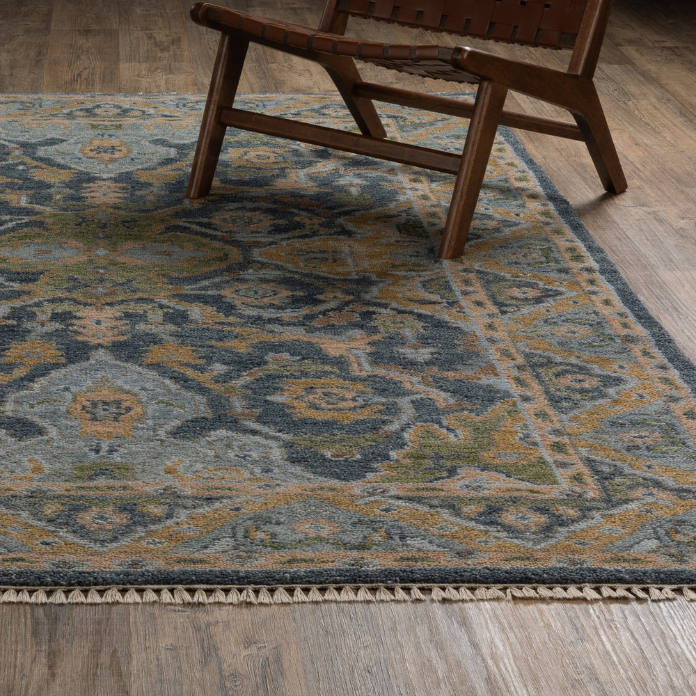 Oriental Weavers Majorca Vintage-inspired Hand-knotted Wool Area Rug With Modern Oushak Motifs For Elegant Spaces Blue,Green Wool Mmaj03305427st
