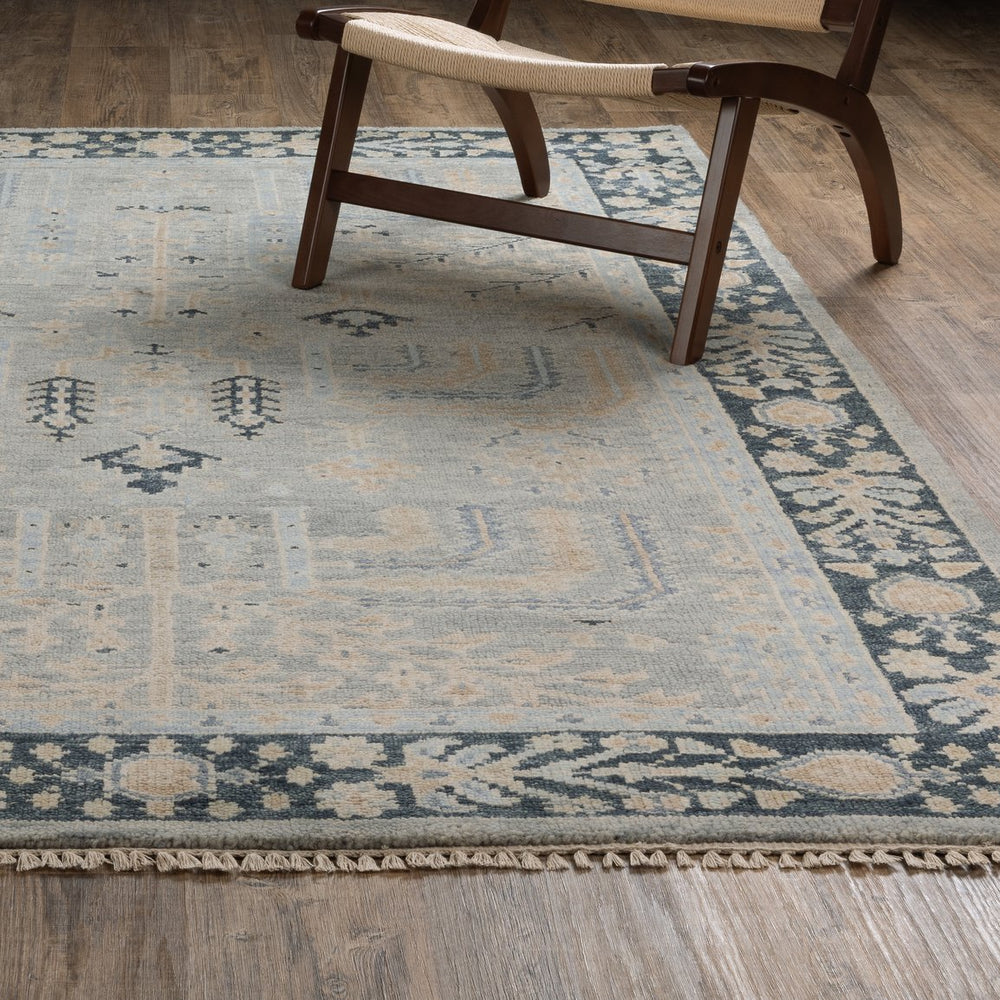 Oriental Weavers Majorca Vintage-inspired Hand-knotted Area Rug With Unique Oushak Motifs For Timeless Style Grey,Blue Wool Mmaj04305427st
