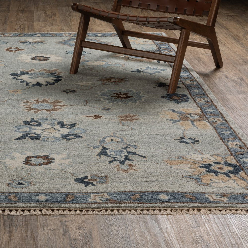 Oriental Weavers Majorca Vintage-inspired Oushak Motif Indoor Area Rug – Handcrafted Premium Wool For Timeless Elegance Light Blue,Blue Wool Mmaj06275365st