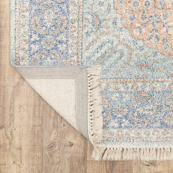 Oriental Weavers Malabar Luxurious Chenille Indoor Area Rug With Persian Design In Rich Colors For Elegant Spaces Blue,Red Polyester M45301076243st