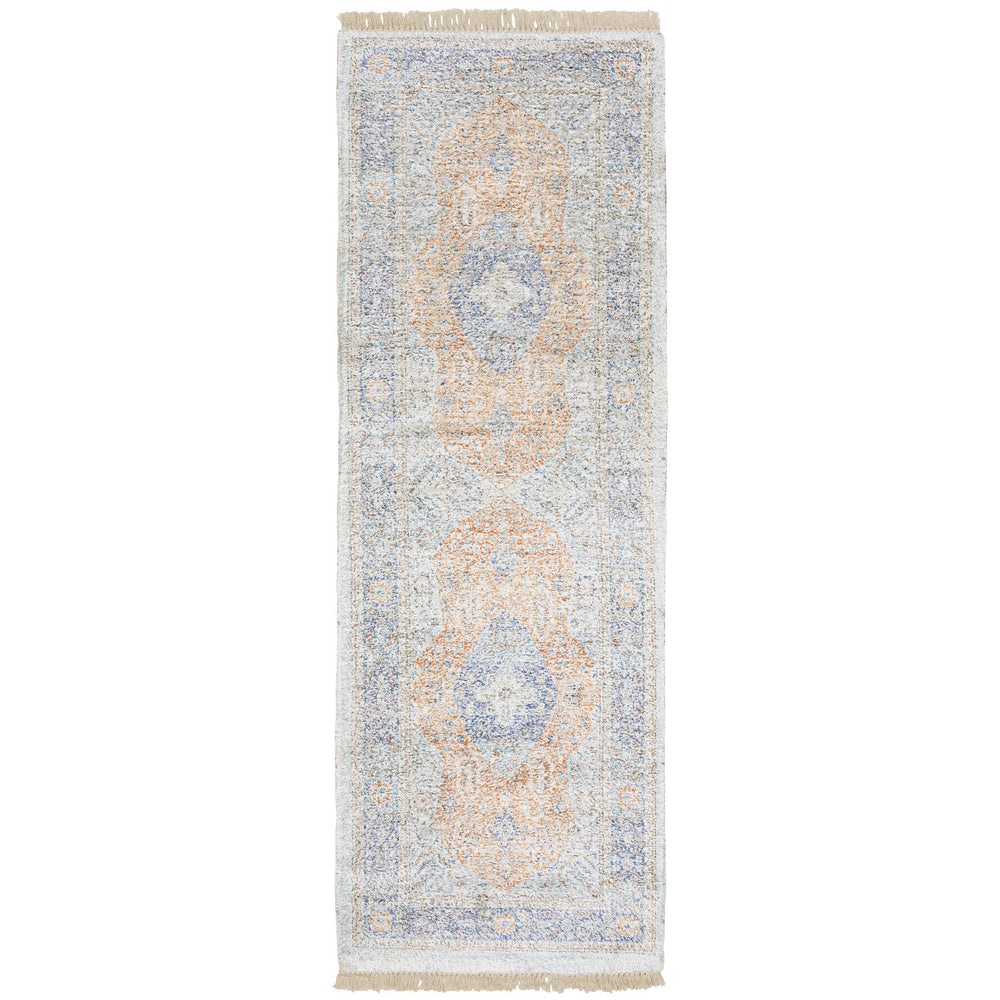 Oriental Weavers Malabar Luxurious Chenille Indoor Area Rug With Persian Design In Rich Colors For Elegant Spaces Blue,Red Polyester M45301076243st