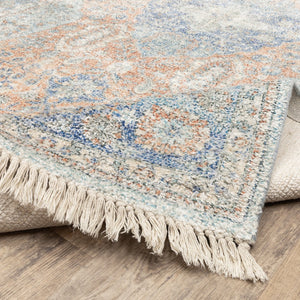 Oriental Weavers Malabar Luxurious Chenille Indoor Area Rug With Persian Design In Rich Colors For Elegant Spaces Blue,Red Polyester M45301076243st