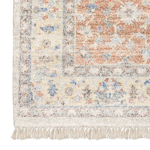 Oriental Weavers Malabar Indoor Area Rug - Luxurious Hand-loomed Chenille With Stunning Persian Design And Colors Orange,Blue Polyester M45305076243st