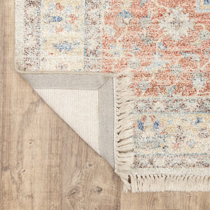 Oriental Weavers Malabar Indoor Area Rug - Luxurious Hand-loomed Chenille With Stunning Persian Design And Colors Orange,Blue Polyester M45305076243st