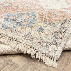 Oriental Weavers Malabar Indoor Area Rug - Luxurious Hand-loomed Chenille With Stunning Persian Design And Colors Orange,Blue Polyester M45305076243st
