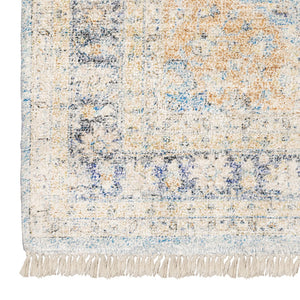 Oriental Weavers Malabar Luxurious Hand-loomed Indoor Area Rug Featuring Persian Designs And Soft Chenille Texture Blue,Beige Polyester M45306076243st