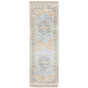 Oriental Weavers Malabar Luxurious Hand-loomed Indoor Area Rug Featuring Persian Designs And Soft Chenille Texture Blue,Beige Polyester M45306076243st