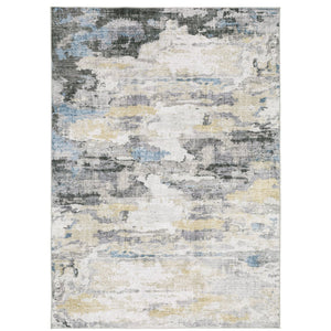 Oriental Weavers Malibu Indoor Area Rug - Machine Washable, Non-slip Backing, Perfect For High-traffic Spaces Grey,Blue Polyester Mmal01107168st