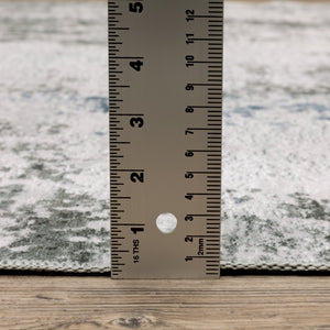 Oriental Weavers Malibu Indoor Area Rug - Machine Washable, Non-slip Backing, Perfect For High-traffic Areas Grey,Blue Polyester Mmal02061244st